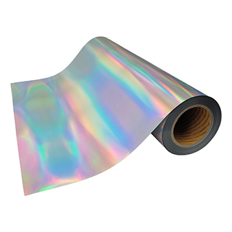 Holographic Mirror HeatFlex film for DTF printing, superrainbow, 140 &micro;m