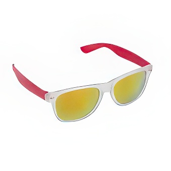 Two-colour Sunglasses with UV400 protection, white/red