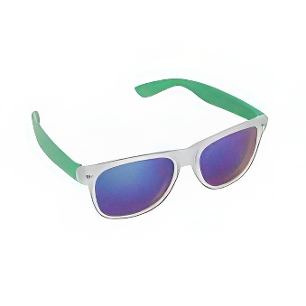 Two-colour Sunglasses with UV400 protection, white/green