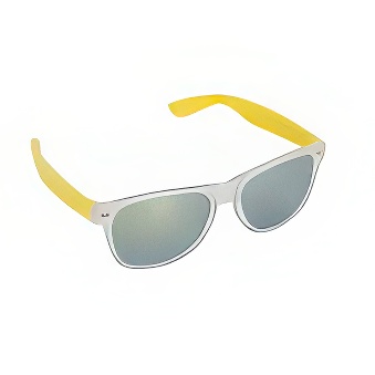 Two-colour Sunglasses with UV400 protection, white/yellow
