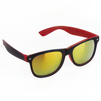 Two-colour Sunglasses with UV400 protection, black/red