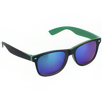 Two-colour Sunglasses with UV400 protection, black/green