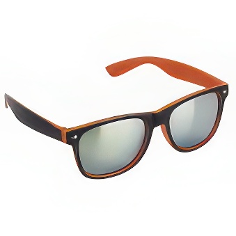 Two-colour Sunglasses with UV400 protection, black/orange