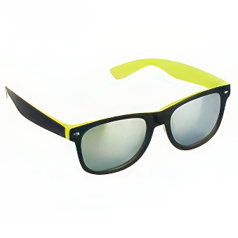 Two-colour Sunglasses with UV400 protection, black-yellow