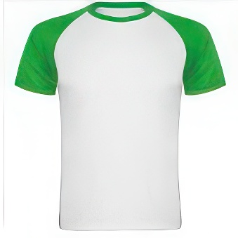 Sublimation T-shirt with colour sleeves Colour: white/green Size: XL