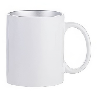 Sublimation Mug Pearl Silver Coloured Inner