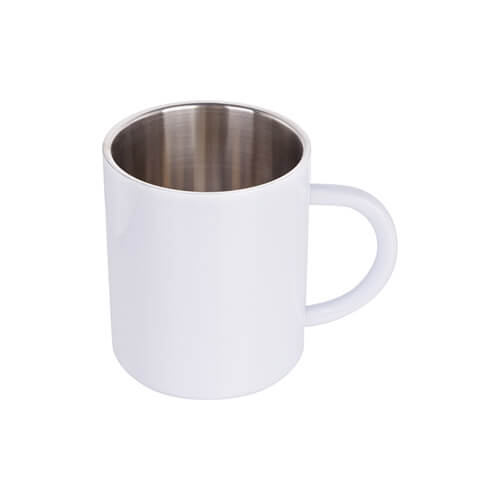 Kubek metalowy do sublimacji i graweru, biały, 300 ml