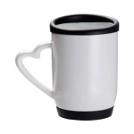 Heart Handle Sublimation Mug - Colourful Silicone Lid and Base
