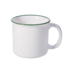 Vintage mug for sublimation - white with colour rim