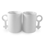 "Male and female" double mug for sublimation
