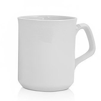 Coloured Sublimation Mug with Angled Handle - wihite