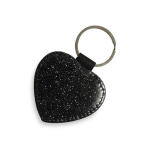 Heart-shaped leather keychain to print