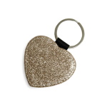 Heart-shaped eco leather keychain for printing