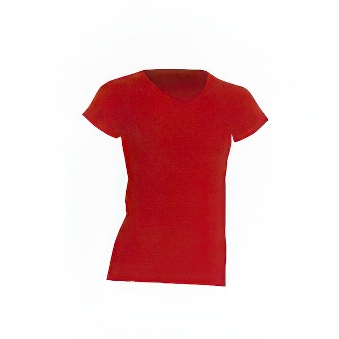 T-shirt V-Neck for printing Colour: red Size: 2XL