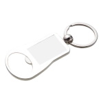 Metal keychain bottle opener for sublimation overprint