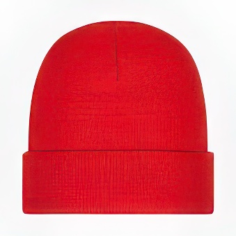 Winter cap, red, 126 g/m2