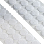 Self-adhesive velcros with a round shape