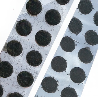 Round Self-adhesive Velcros black, 1,5 cm - on the Roll 500 pcs