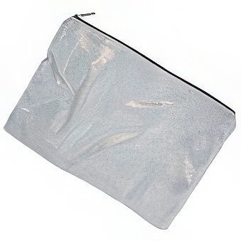 Glitter makeup bag for sublimation white 16,5x23 cm