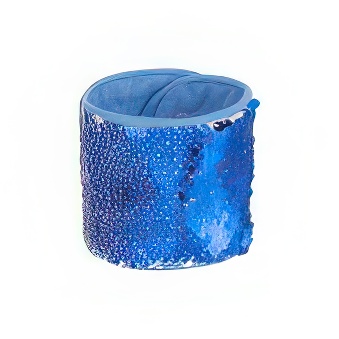 Sequin wristband for sublimation, blue, 26 x 7 cm
