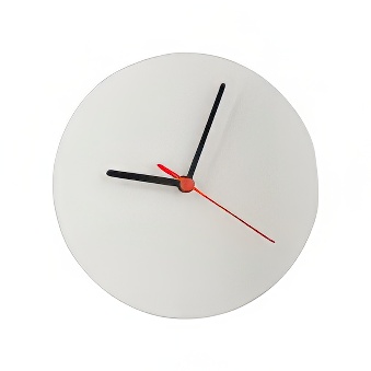 MDF clock for sublimation and engraving, white 20 cm