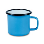 Coloured Enamel Steel Sublimation Mug - Black Rim