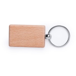 Rectangular wooden keychain to print