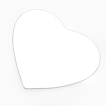 Heart-shaped Mousepad for Sublimation 19,5x23,5 cm