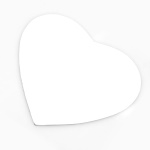 Heart-shaped mouse pad for sublimation and thermal transfer overprint - 5 pieces