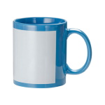 Blue mug with white field for sublimation