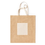 Jute shopping bag with a cotton handle