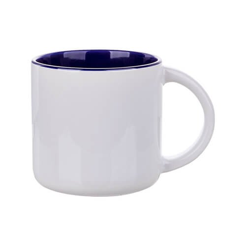 Kubek do sublimacji - granatowe wnętrze, 400 ml