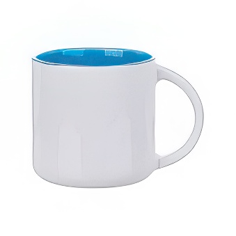 Kubek do sublimacji - jasnoniebieskie wnętrze, 400 ml