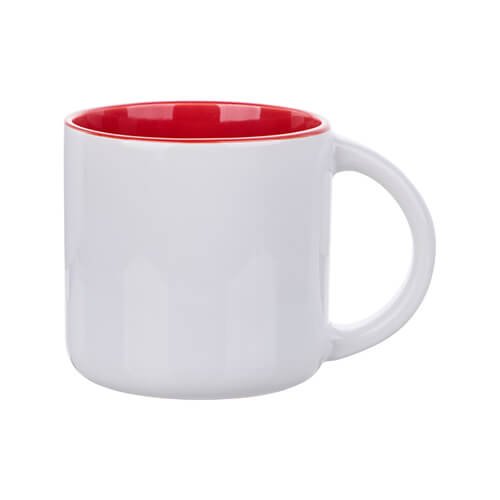 Kubek do sublimacji - czerwone wnętrze, 400 ml