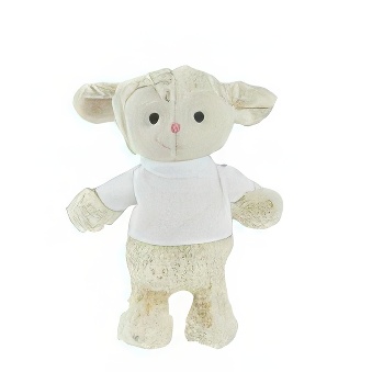 Teddy sheep with a white T-shirt for Thermal Transfer with an Laser Printer, 19 cm