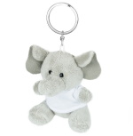Key ring plushy elephant with t-shirt for printing