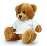 Brown Teddy Bear with a white T-shirt for Printing