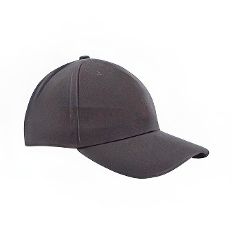 Peaked cap 6-panels velcro closure, dark grey