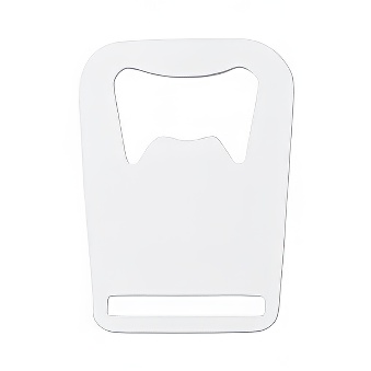 Metal bottle opener for sublimation and engraving white, 4,5 x 6 cm