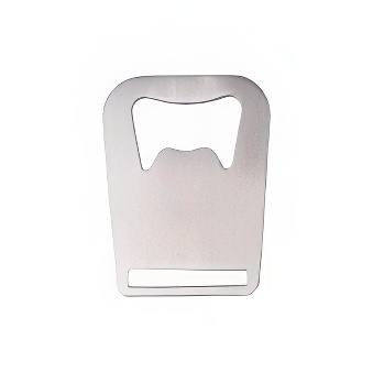 Metal bottle opener for sublimation and engraving silver, 4,5 x 6 cm