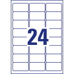 Self-adhesive durable labels Heavy Duty polyester film for laser printers and copiers - 24 labels per sheet