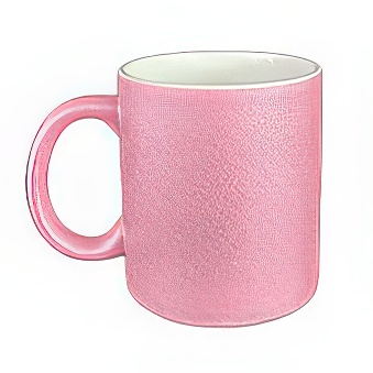 Glitter sublimation mug, 330 ml, pink