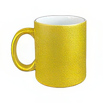 Glitter sublimation mug, 330 ml, gold