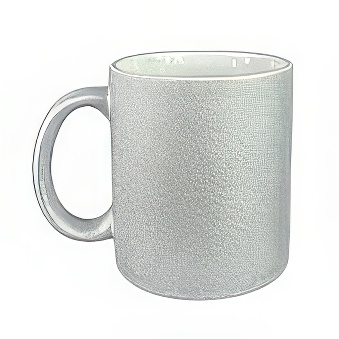 Glitter sublimation mug, 330 ml, silver