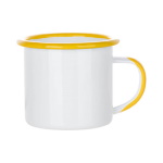Enamel Steel Sublimation Mug - Coloured Rim and Handle