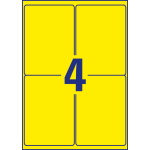 Self-adhesive durable labels Heavy Duty polyester film for monochrome laser printers and copiers - 4 labels per sheet