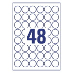 Self-adhesive removable labels Heavy Duty polyester film for laser printers and copiers - 48 labels per sheet