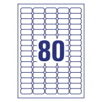 Self-adhesive paper labels for difficult surfaces for all types of printers - 80 labels per sheet