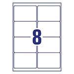 Self-adhesive recycling paper labels for laser printers - 8 labels per sheet 