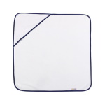 Babiezz all-over sublimation hooded towel with navy blue border - 75 x 75 cm